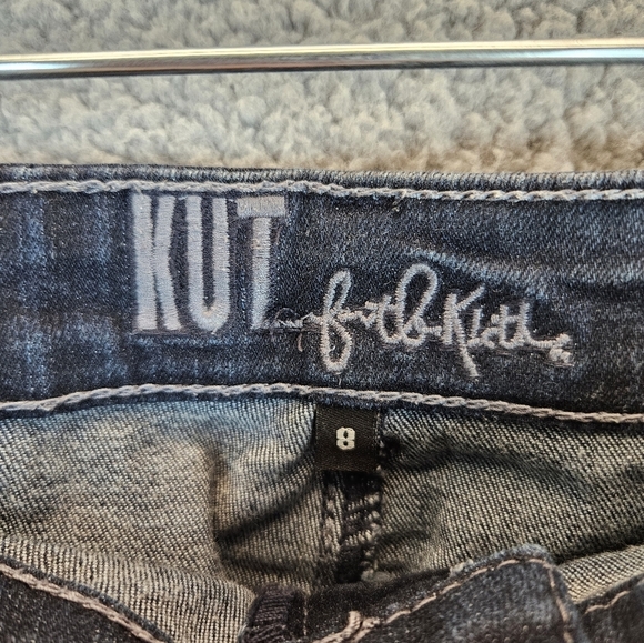 Kut From The Kloth Dark Blue Denim, Jean Skirt Sz 8. - Picture 4 of 10